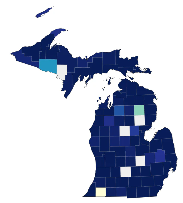 Common Tern county map