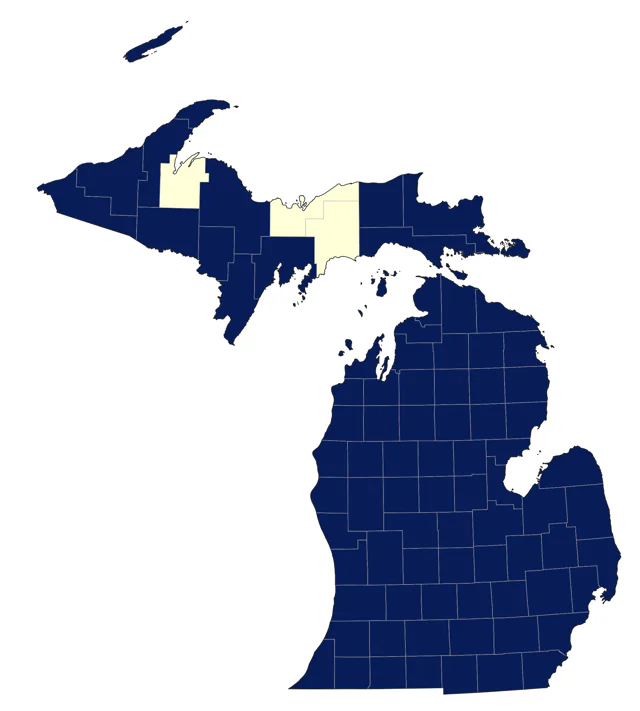 Cooper's Hawk county map