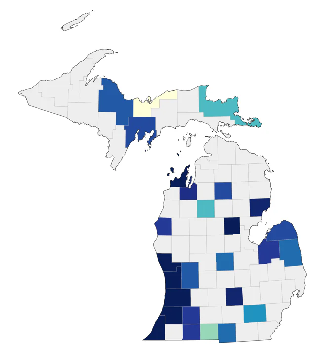 Eurasian Collared-Dove county map