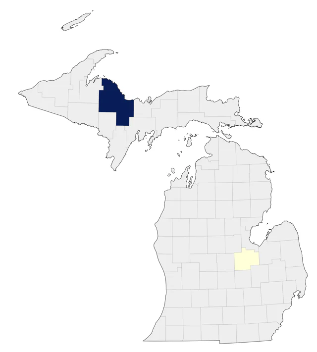 European Greenfinch county map