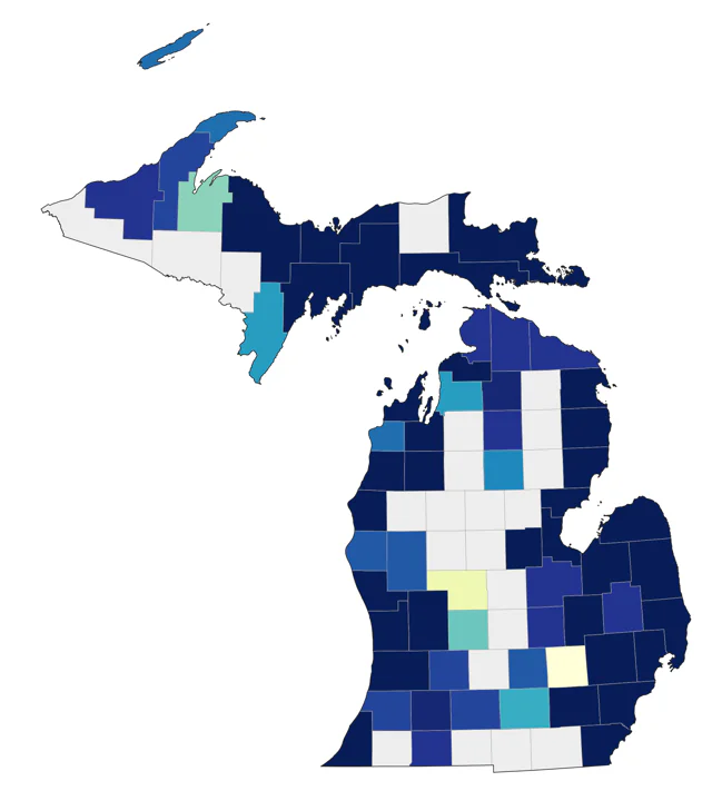 Glaucous Gull county map
