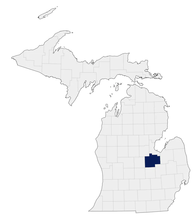 Gray Kingbird county map