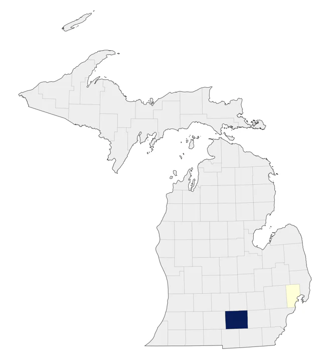 Green Pheasant county map