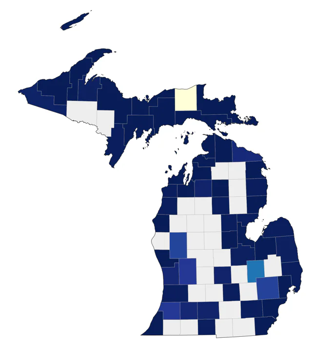 Hudsonian Whimbrel county map