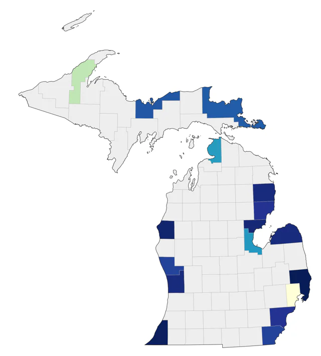 King Eider county map