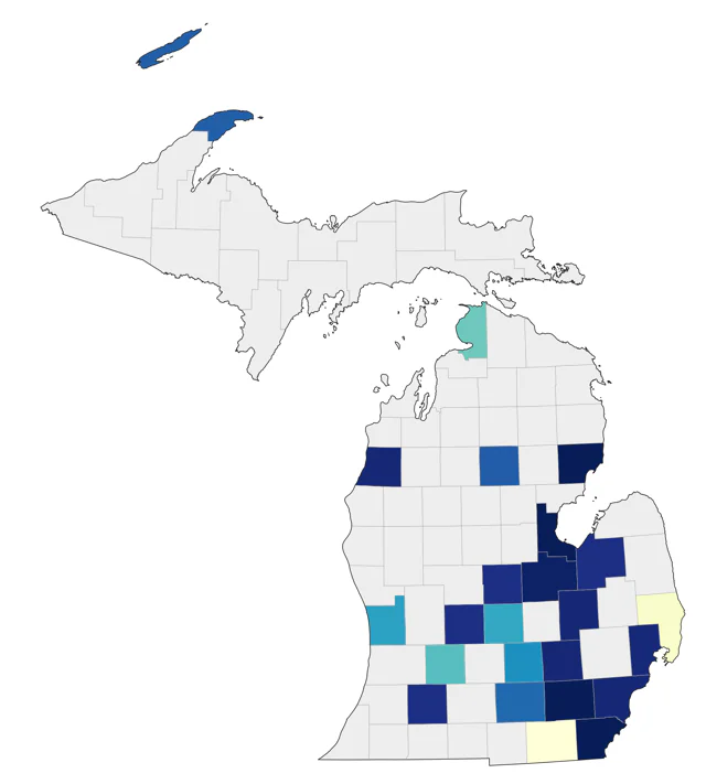 King Rail county map