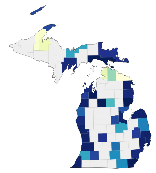 Little Gull county map