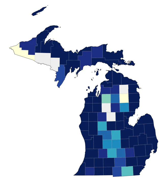 Long-tailed Duck county map