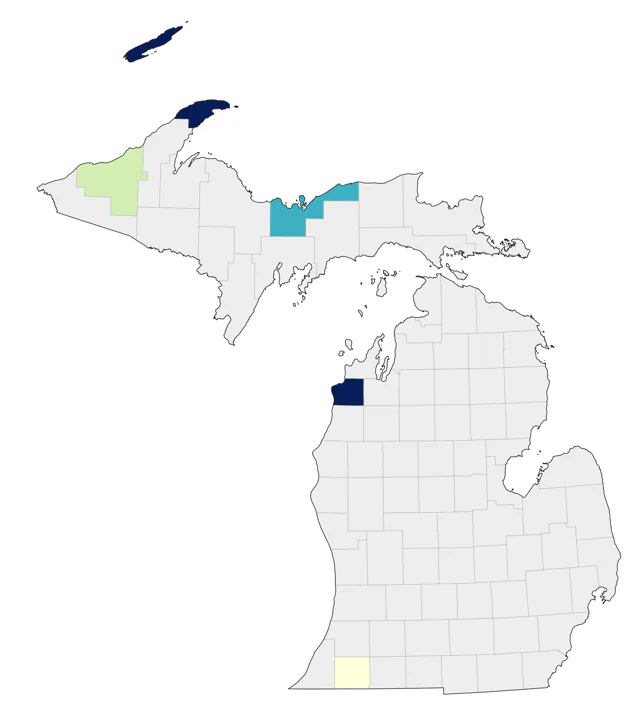 Mexican Violetear county map