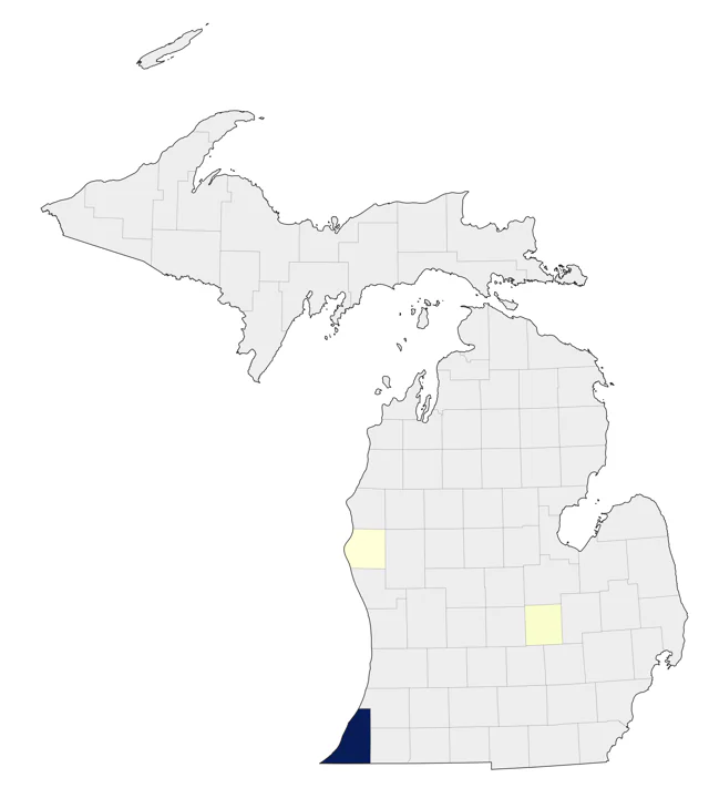 Monk Parakeet county map