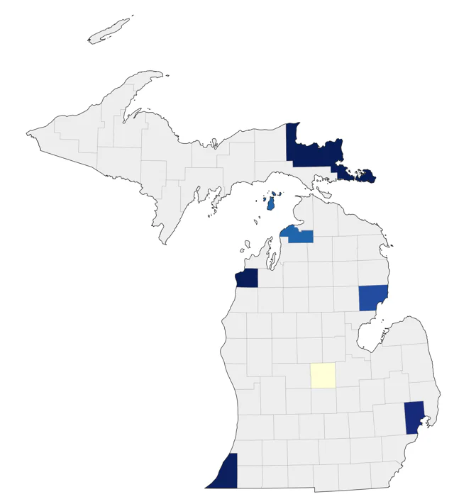 Purple Gallinule county map