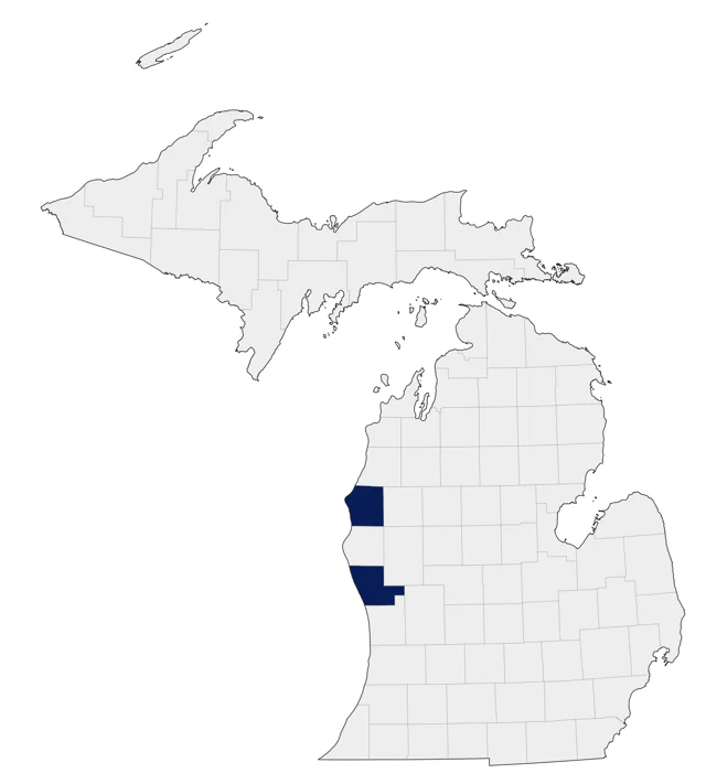 Red-cockaded Woodpecker county map