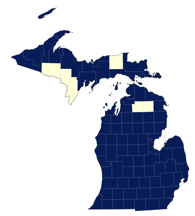 Redhead county map