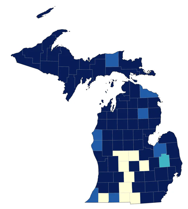 Redpoll county map
