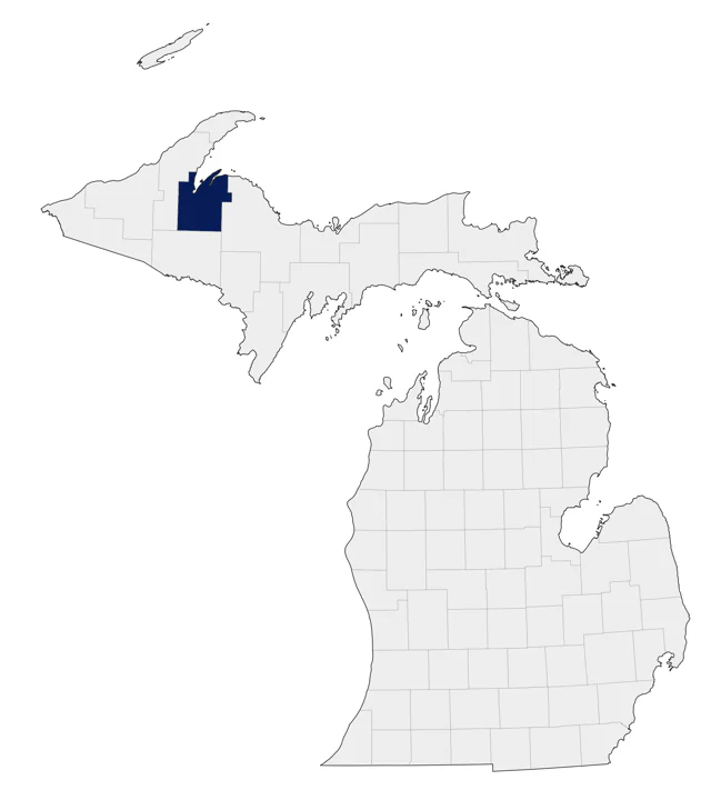 Ross's Gull county map
