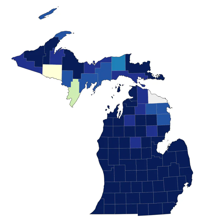 Ruddy Duck county map