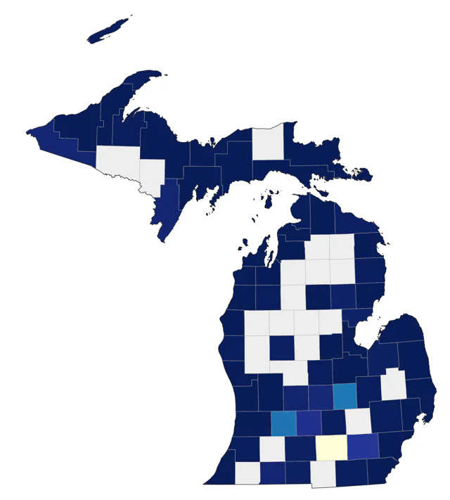 Ruddy Turnstone county map
