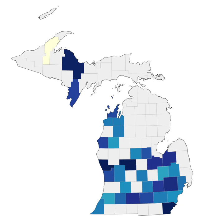 Rufous Hummingbird county map