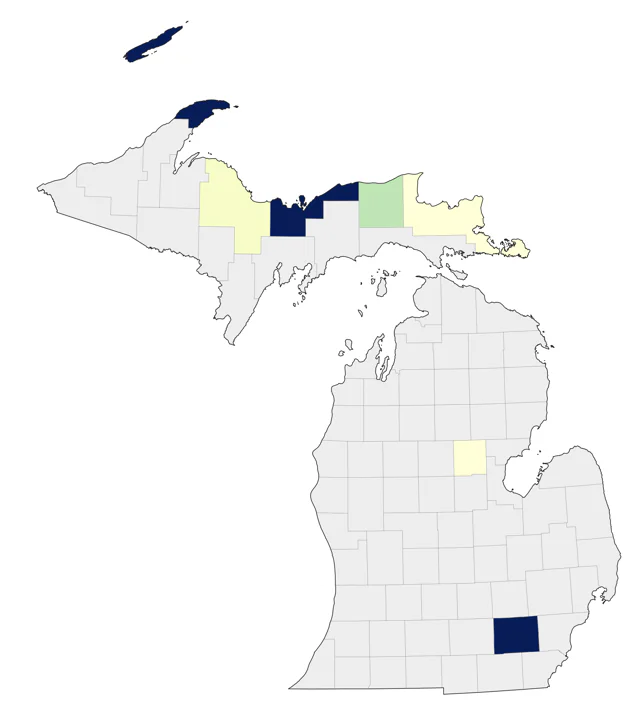 Sage Thrasher county map