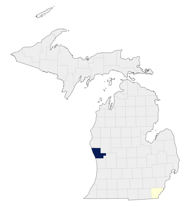 Sharp-tailed Sandpiper county map