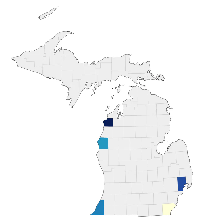 Snowy Plover county map