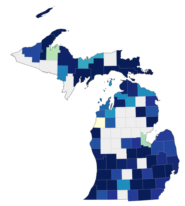 Summer Tanager county map