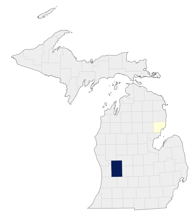 Townsend's Warbler county map