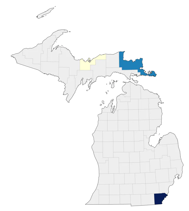 Tropical Kingbird county map