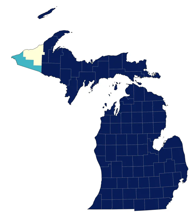 Vesper Sparrow county map