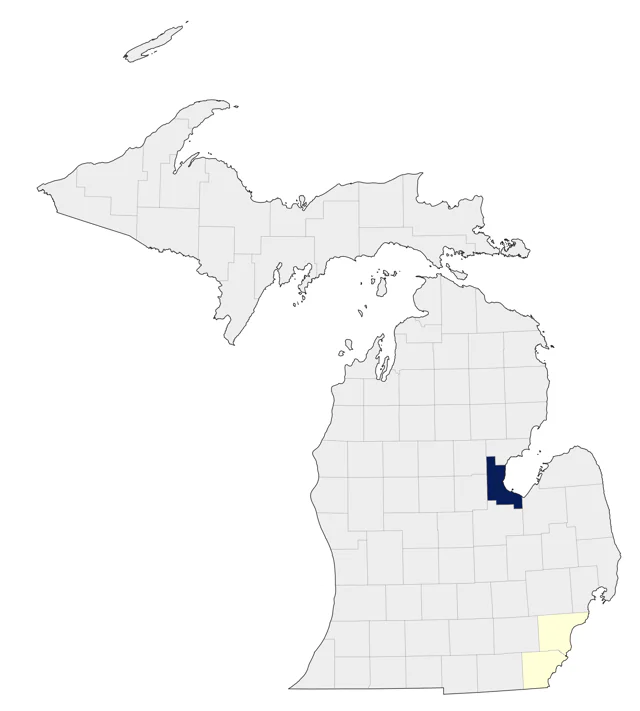 White-winged Tern county map