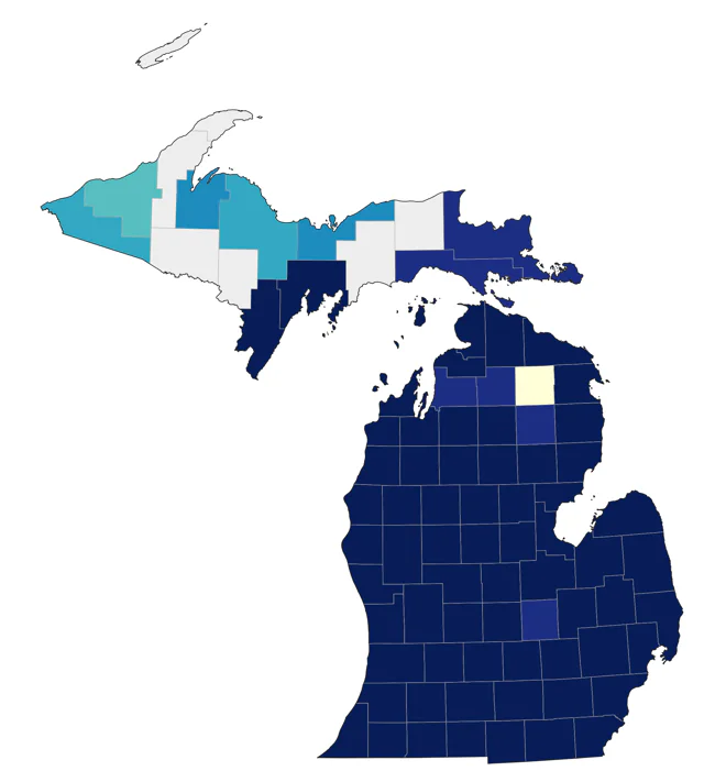 Willow Flycatcher county map