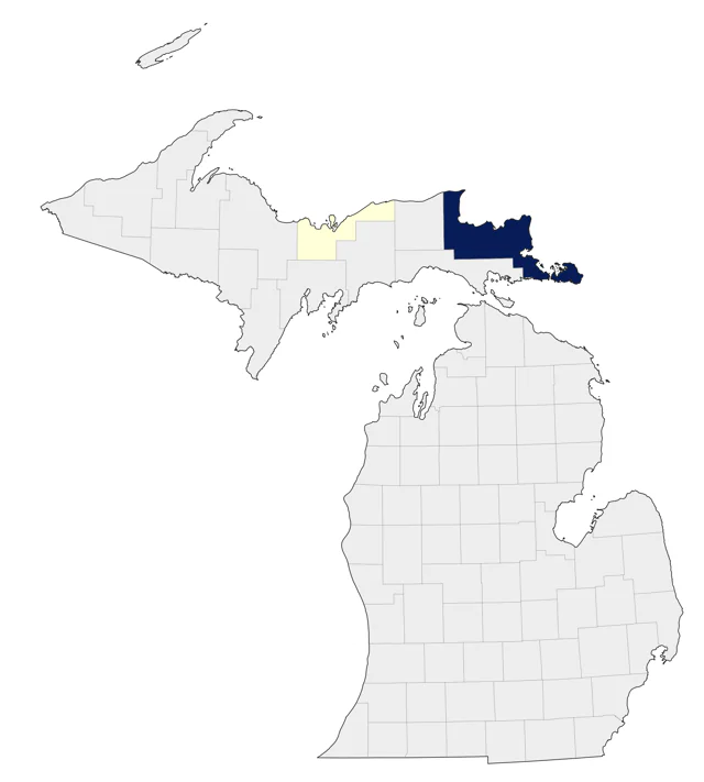 Yellow-billed Loon county map