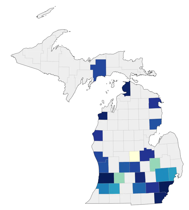 Yellow-crowned Night Heron county map