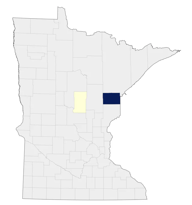 Acorn Woodpecker county map