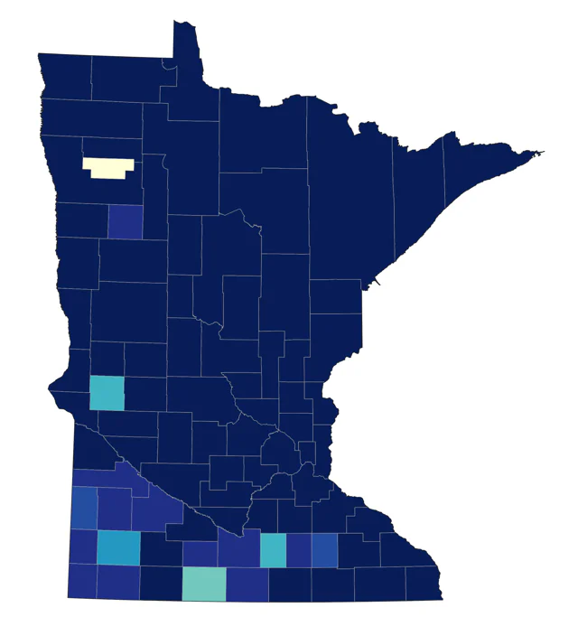 American Woodcock county map