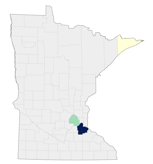 Anna's Hummingbird county map