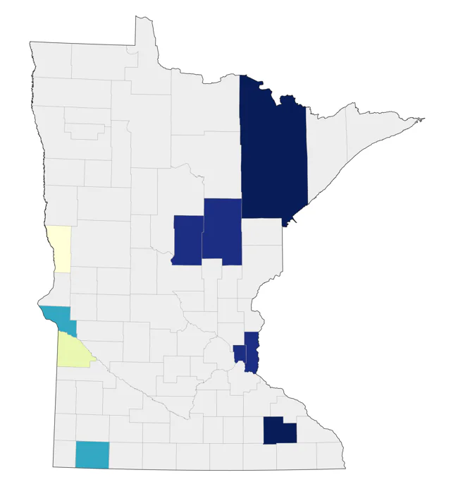 Arctic Tern county map