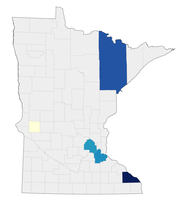 Band-tailed Pigeon county map