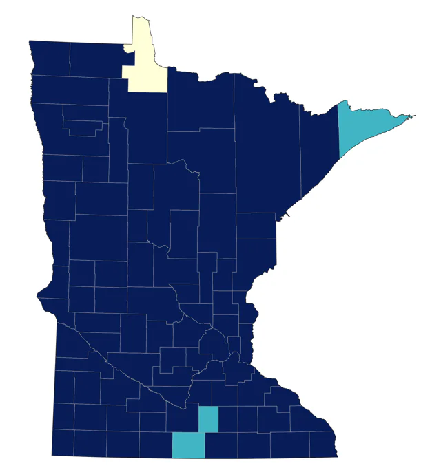 Bank Swallow county map
