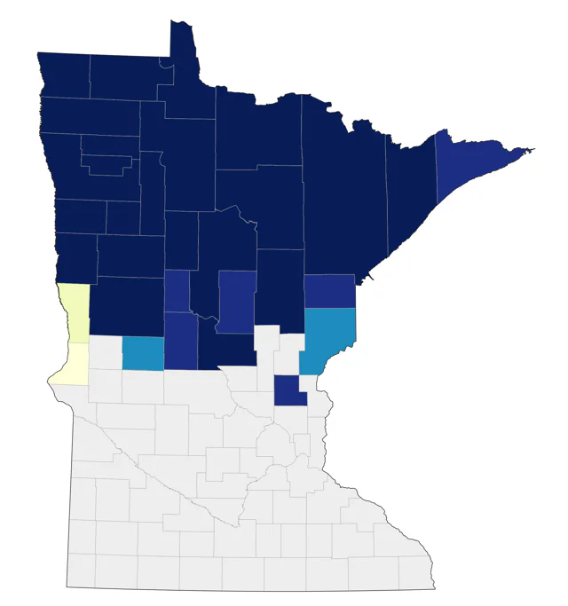 Black-billed Magpie county map