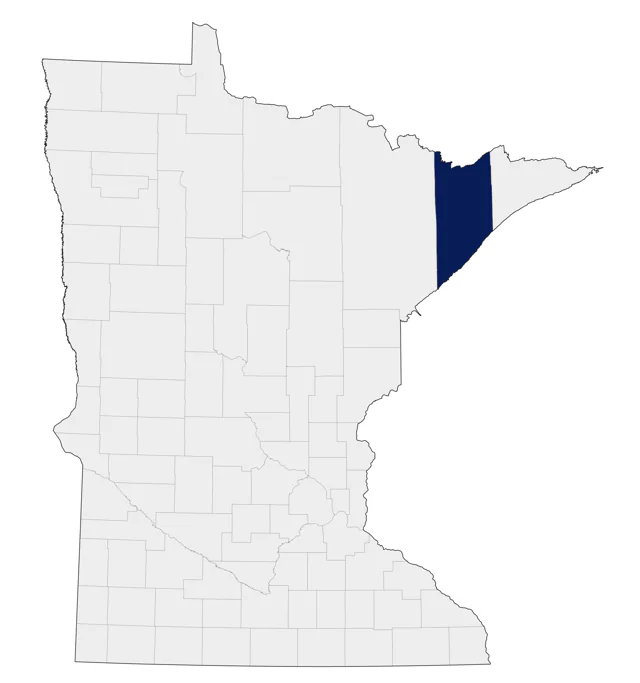 Black Phoebe county map