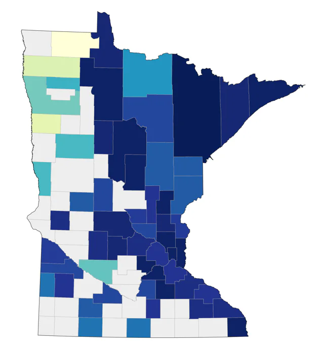 Black Scoter county map