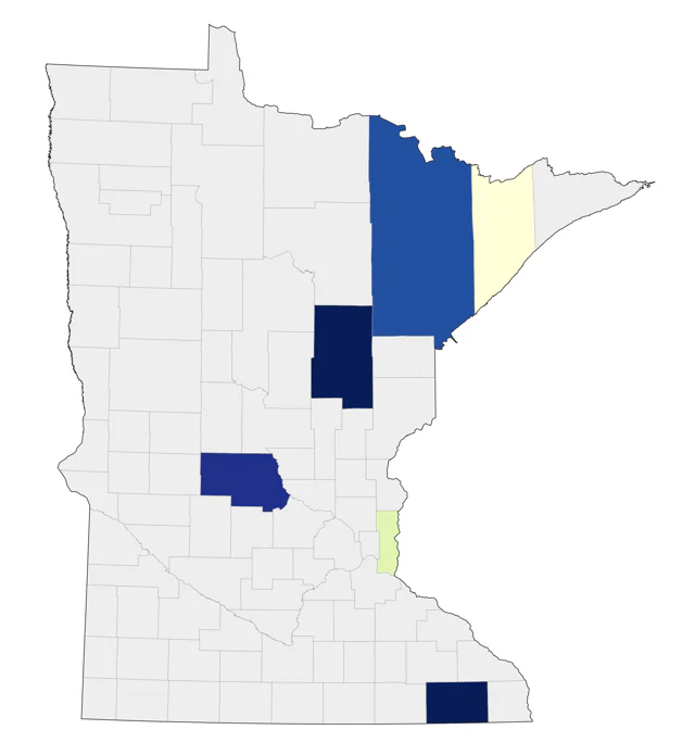 Black Vulture county map