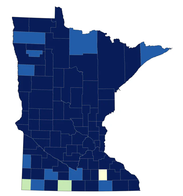 Bonaparte's Gull county map