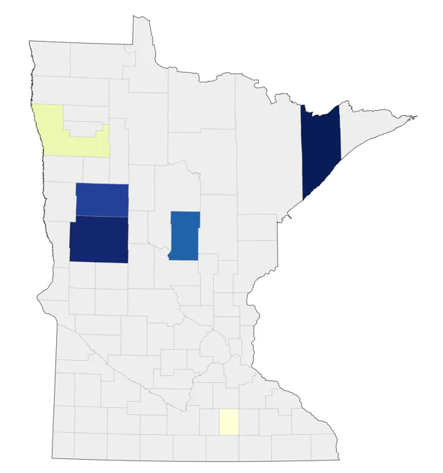 Brambling county map