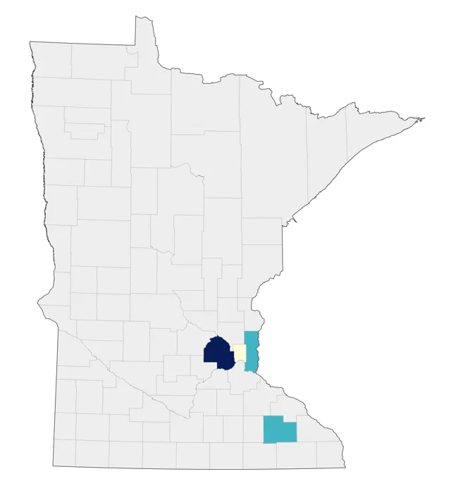Budgerigar county map