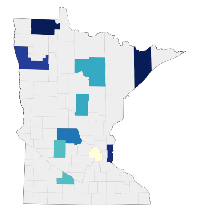 Bullock's Oriole county map