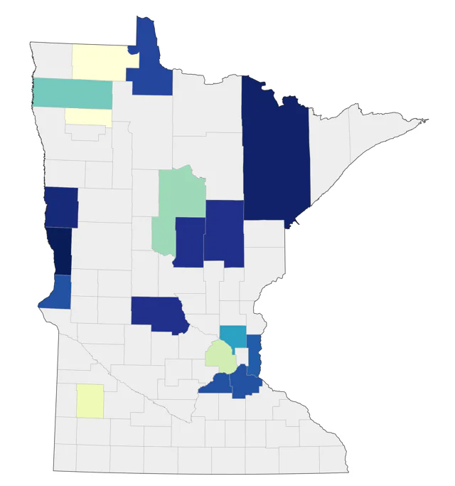 California Gull county map