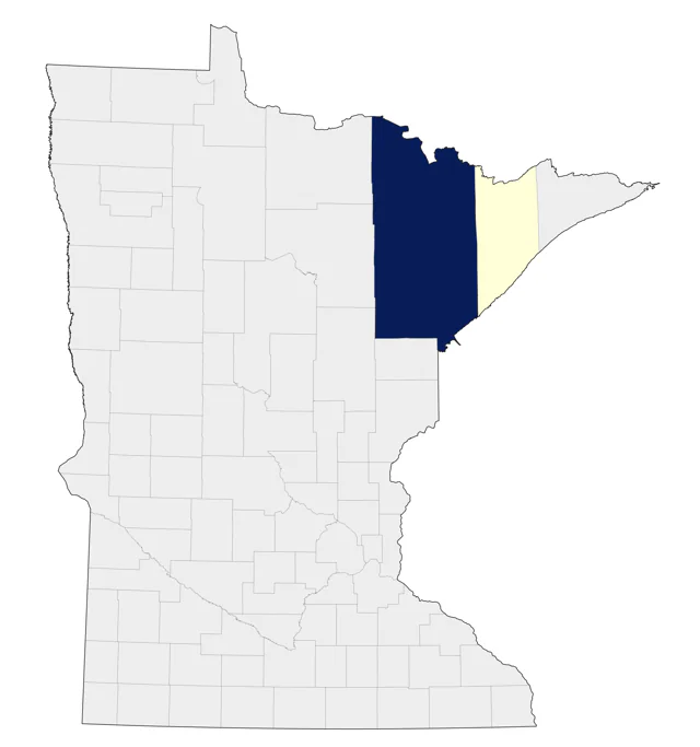 Cassin's Sparrow county map