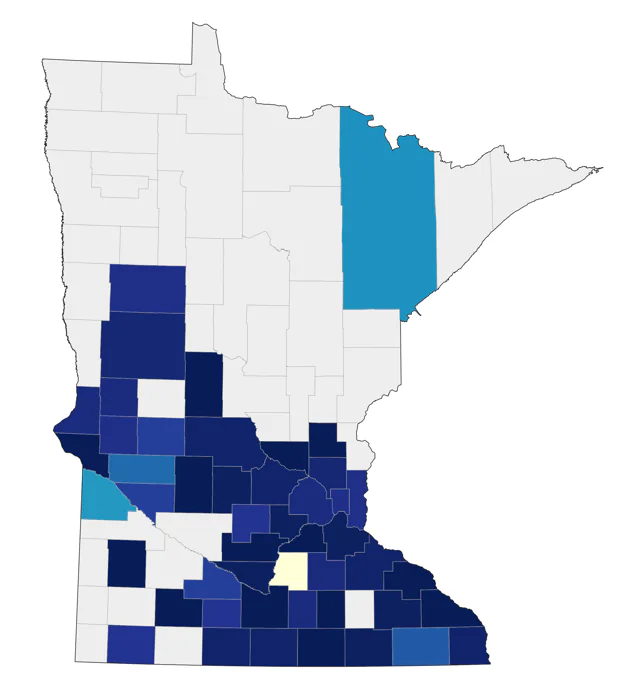 Common Gallinule county map